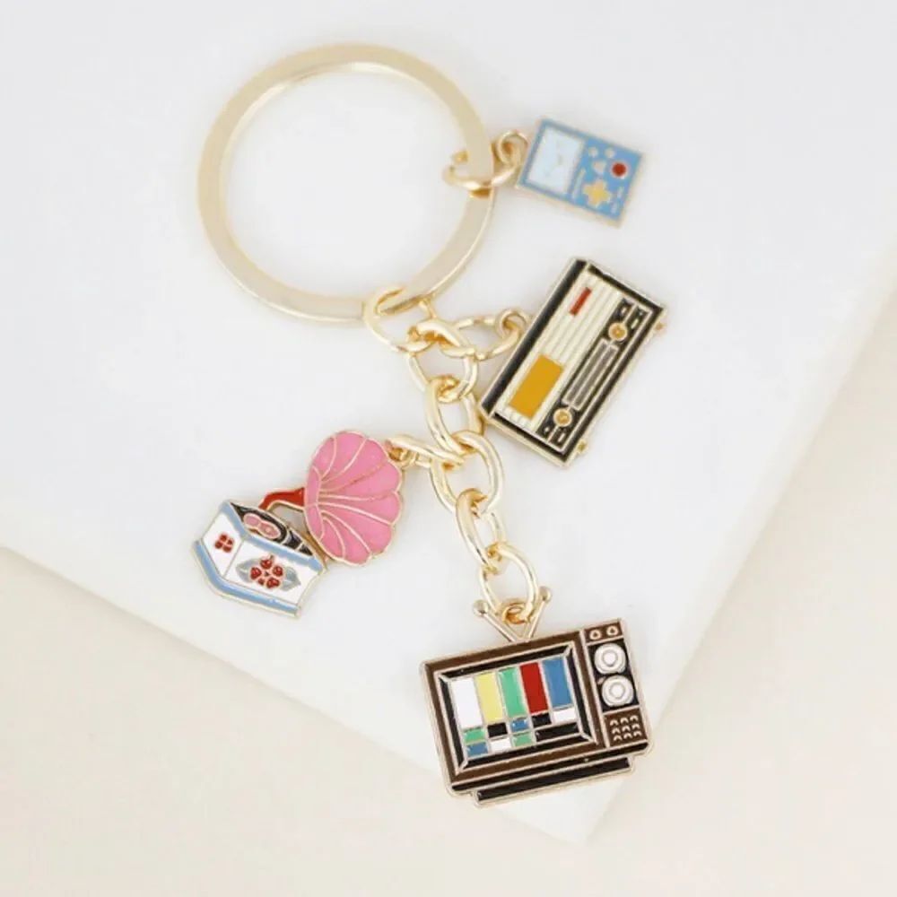New Vintage Technology Keychain 📻 📺
